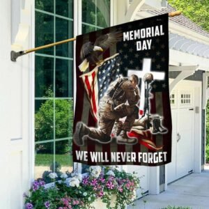 Memorial Day. Remember and Honor Veteran American Eagle Flag TPT776F