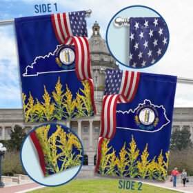 Kentucky State Goldenrod Flower Flag MLN1111Fv11