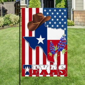 Texas Bluebonnet American Flag MLN1210F