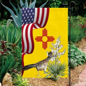 New Mexico State Roadrunner Bird and Yucca Flower Flag MLN1141Fv29