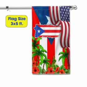 Puerto Rico with Flor de Maga Flag MLN1111Fv2