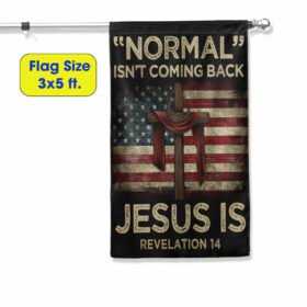 Jesus Flag “Normal” Isn't Coming Back Jesus Is American Flag TQN825F