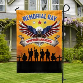 US Veterans Eagle Memorial Day Remember and Honor Flag MLN1286F