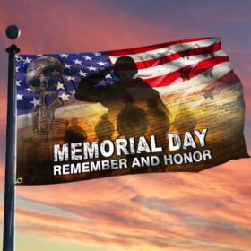 US Veteran American Memorial Day Grommet Flag TPT751GF