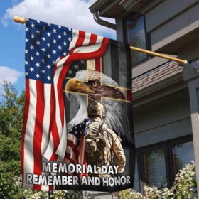 Memorial Day Remember And Honor, U.S. Veteran American Eagle Flag TPT730F