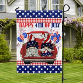 Happy 4th of July Patriotic Gnomes Truck Flag MLN1230F