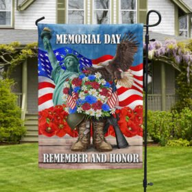 Memorial Day Remember and Honor Veteran Boots Flag MLN1280F