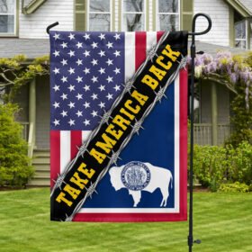 Wyoming Trump 2024 Take America Back Flag MLN1238F