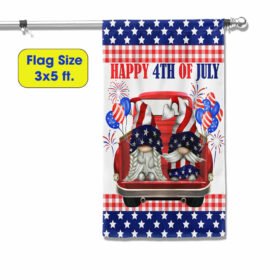 Happy 4th of July Patriotic Gnomes Truck Flag MLN1230F