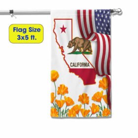 California State With California Poppy Flag MLN1111Fv4