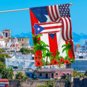 Puerto Rico with Flor de Maga Flag MLN1111Fv2