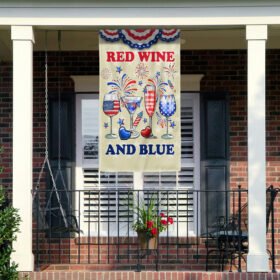 Red Wine And Blue 4th Of July Flag TQN1186F