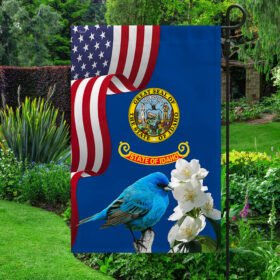 Idaho State Mtn. Bluebird and Syringa Flower Flag MLN1141Fv43
