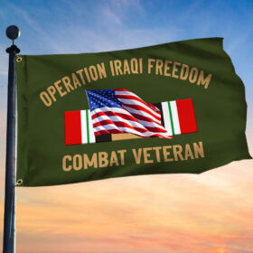 Operation IRAQI Freedom Combat Veteran Grommet Flag TPT839F