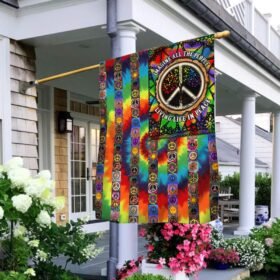 Hippie Peace Sign, Imagine All The People Living Life In Peace, Hippie Bohemian Flag TPT856F