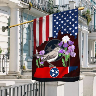 Tennessee State Mockingbird And Iris Flower Flag MLN650F