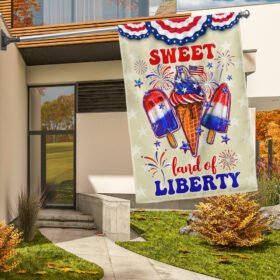 Patriotic Ice Cream 4th Of July Sweet Land of liberty Flag TQN1183F
