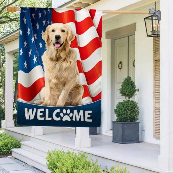 Golden Retriever Dog 4th Of July American Flag TQN1226F
