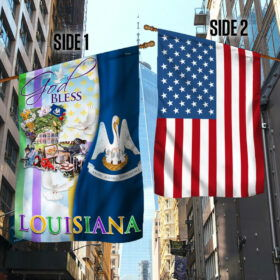 Louisiana Flag God Bless Louisiana Two-Sided Flag TPT830F