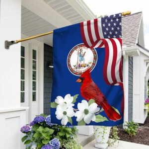 Virginia State Cardinal and Dogwood Flower Flag MLN1141Fv51