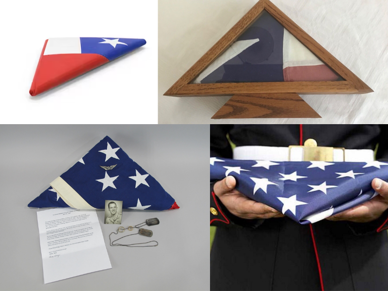 folded Texas flag