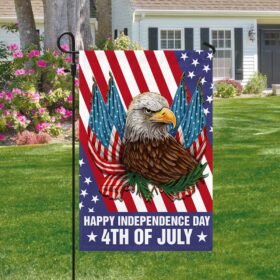 Patriotic Eagle Happy Independence Day 4th of July Flag MLN1373F
