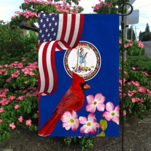 Virginia State Cardinal and Dogwood Flower Flag MLN1141Fv44