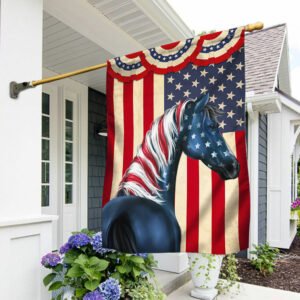 Patriotic Horse 4th Of July Flag TQN1259F
