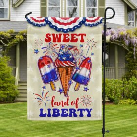 Patriotic Ice Cream 4th Of July Sweet Land of liberty Flag TQN1183F