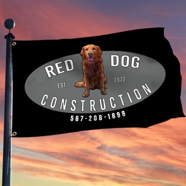 Red Dog Construction Grommet Flag TPT900GF
