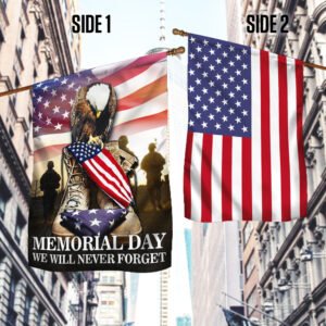 U.S. Veteran Memorial Day. We Will Never Forget American Patriot Flag TPT802F
