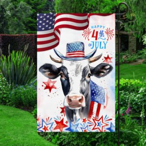Patriotic Dairy Cow 4th Of July Flag TQN1273F