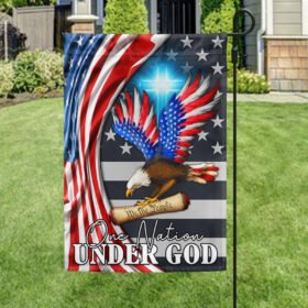 One Nation Under God Patriot Eagle We The People Flag MLN1350F