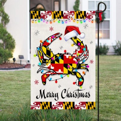 Maryland Crab Christmas Flag