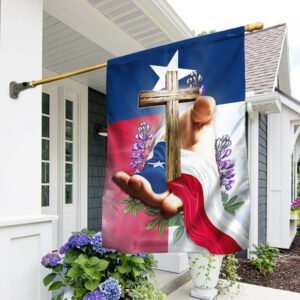 Texas Flag Jesus Christian Cross Texas Bluebonnet Flag TPT800F