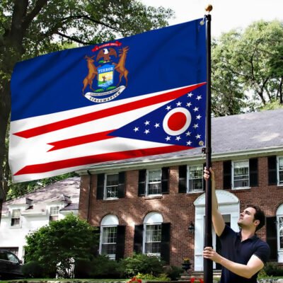 Michigan Ohio State Grommet Flag QNN823GF