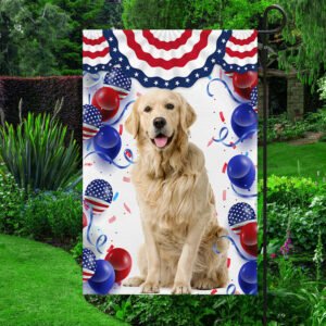 Patriotic Golden Retriever Dog 4th Of July Independence Day Flag TQN1298Fv1