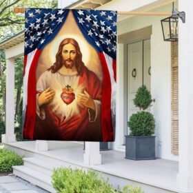 The Sacred Heart Of Jesus American Flag TQN1299F