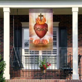 Sacred Heart of Jesus Catholic Flag TQN1333F