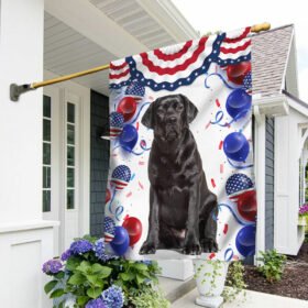 Patriotic Black Labrador Retriever Dog  4th Of July Independence Day Flag TQN1298Fv2