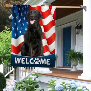 Black Labrador Dog 4th Of July American Flag TQN1226Fv1