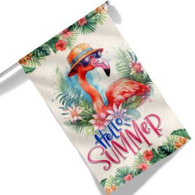 Flamingo Hello Summer Flag TQN1296F