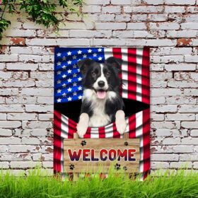 Border Collie Dog Welcome Garden Metal Sign TQN1135MSv6