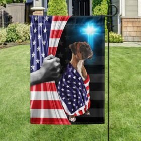 Boxer Dog Patriotic American Flag MLN1430Fv2