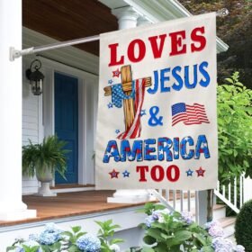 Loves Jesus And America Too Flag TQN1405F