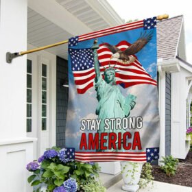 Stay Strong America Patriot Eagle Independence Day Flag MLN1466F