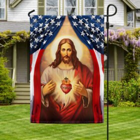 The Sacred Heart Of Jesus American Flag TQN1299F