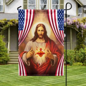 The Sacred Heart Of Jesus American Flag TQN1295F