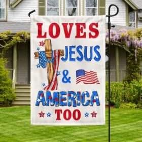 Loves Jesus And America Too Flag TQN1405F