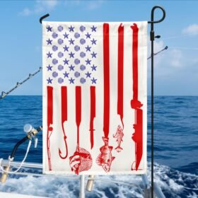 Fishing Fisherman American Flag MLN1620F